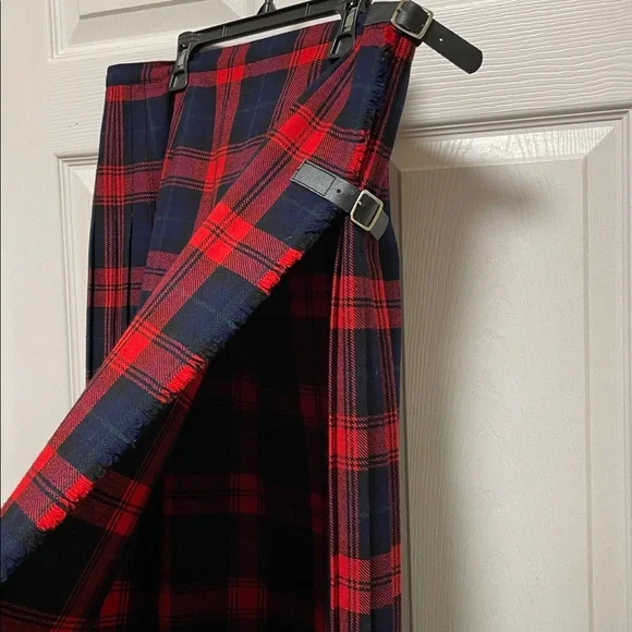 Mosbrook | Pure New Wool | Plaid |Tartan |Pleated | Wrap | Kilt | Skirt| Size 18 - Picture 4 of 16